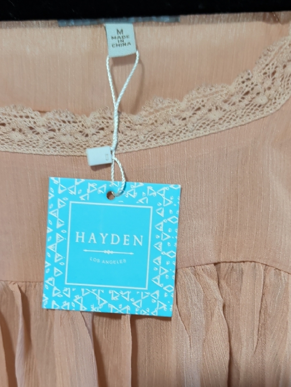 Hayden LA Peasant Blouse in Dusty Rose - Picture 2 of 3